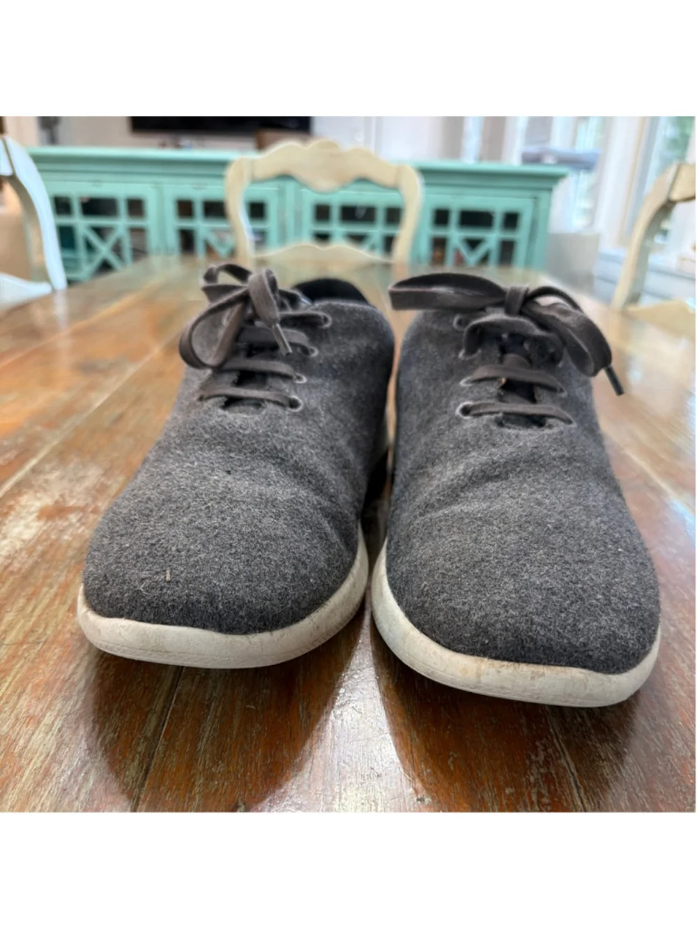 Mivano Italia Charcoal Gray Wool Felted Lace Up Sneakers Mens 10.5 Comfort